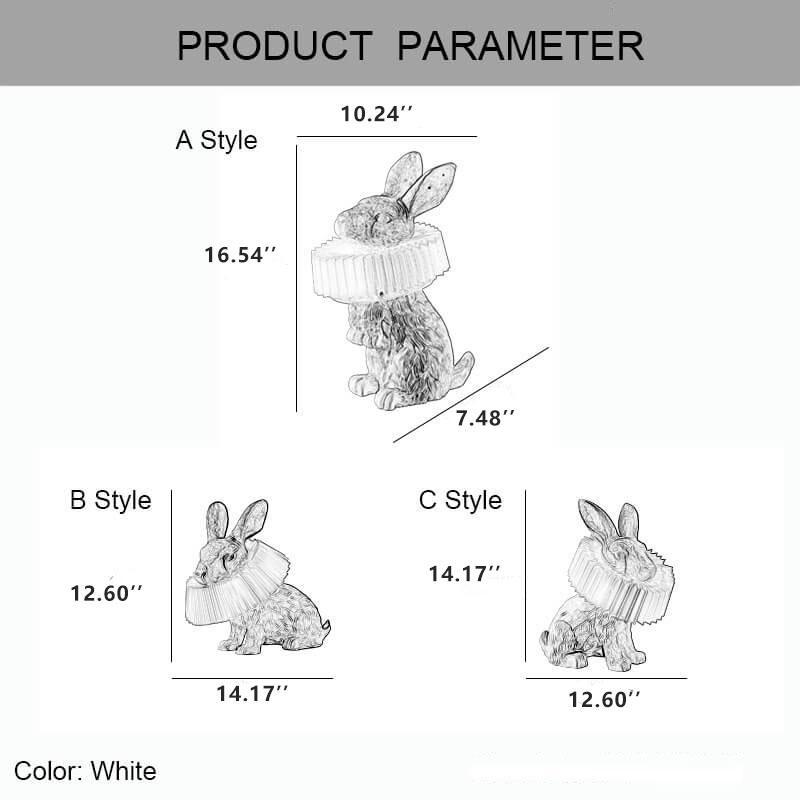 Modern Resin Rabbit LED Table Lamp