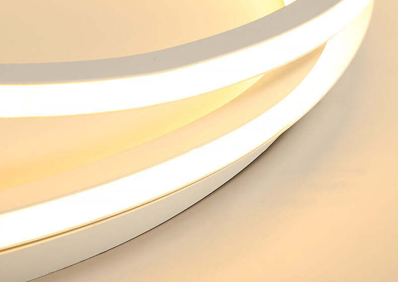 Nordic Minimalist Double Circle LED Flush Mount Light