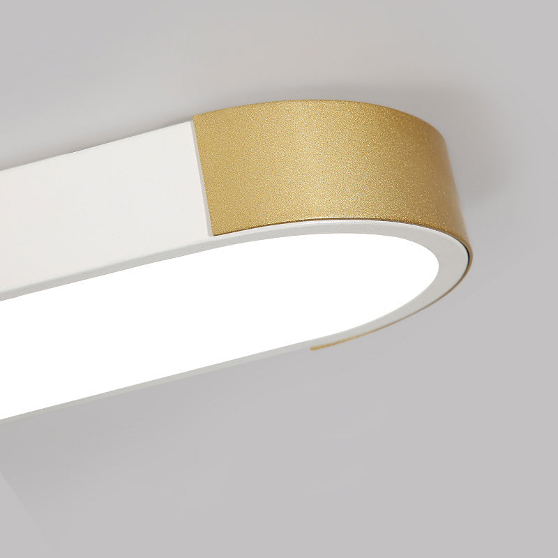 Minimalist Rectangular Ring LED Flush Mount Light