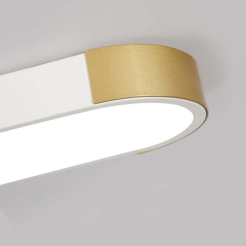 Minimalist Rectangular Ring LED Flush Mount Light