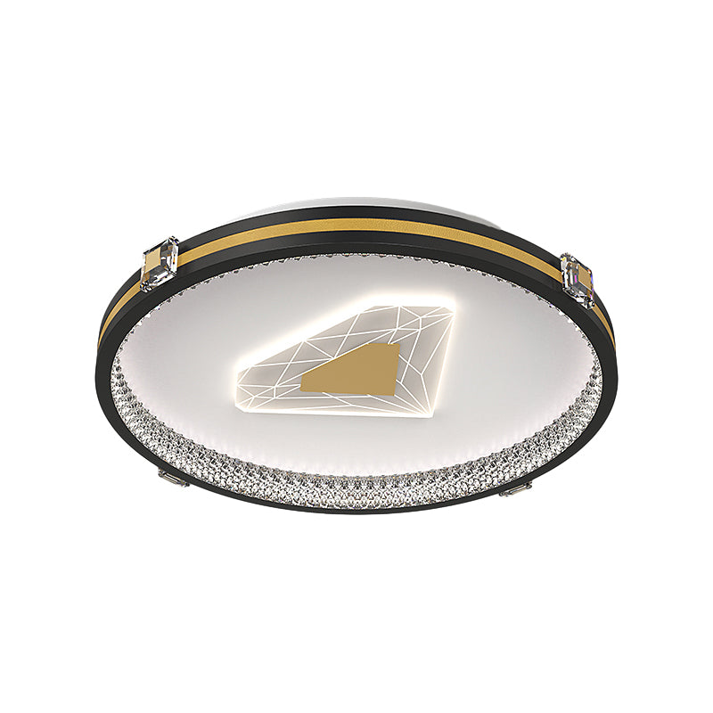 Circular Geometric Three Step Dimming LED Modern Ceiling Lights Fixture-Lighom