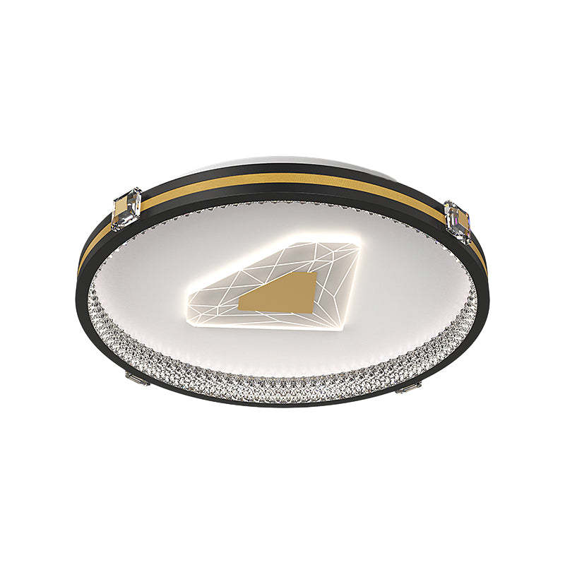 Circular Geometric Three Step Dimming LED Modern Ceiling Lights Fixture-Lighom