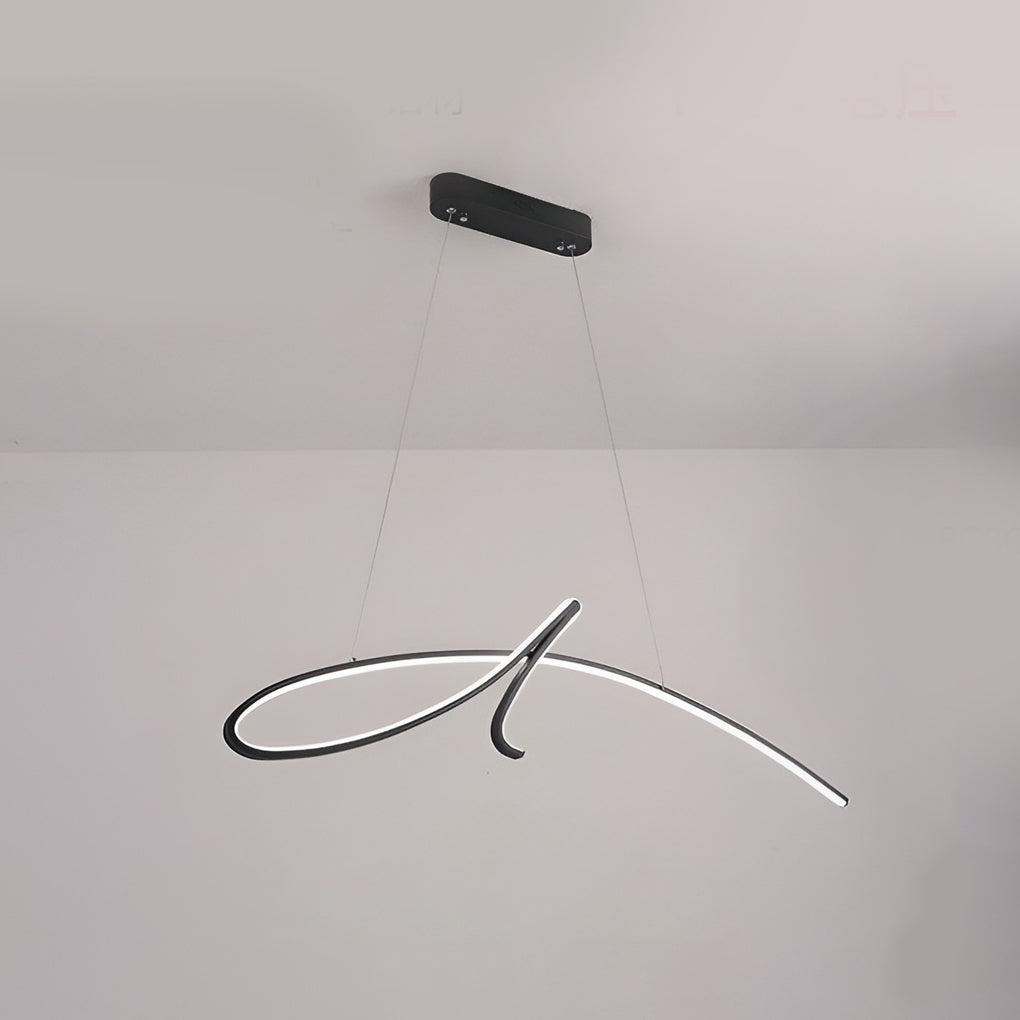 Line Dimmable LED Black Nordic Kitchen Pendant