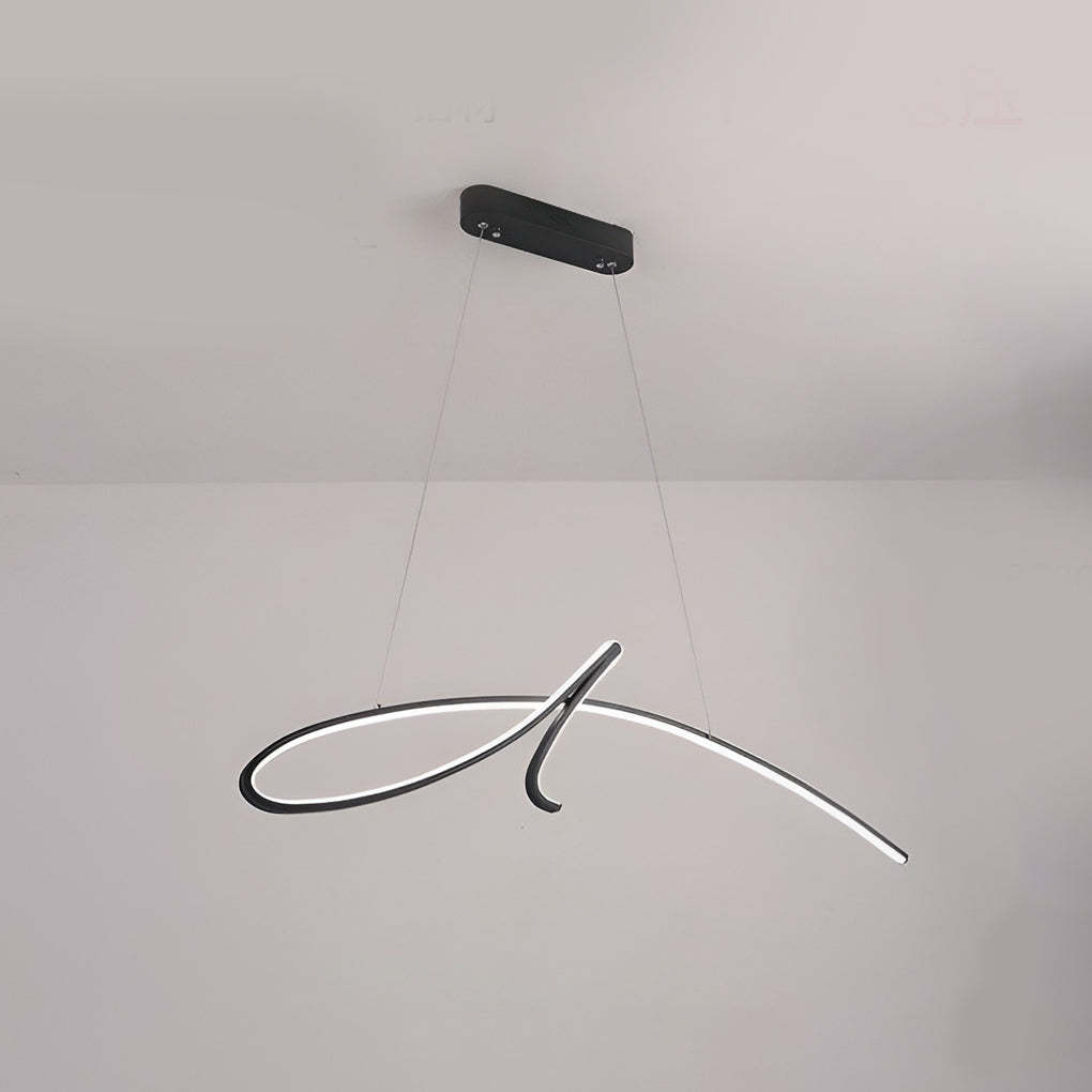 Line Dimmable LED Black Nordic Kitchen Pendant