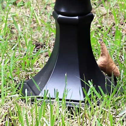 Elegant European-Style Black LED Outdoor Pathway Lamp Post-Lighom