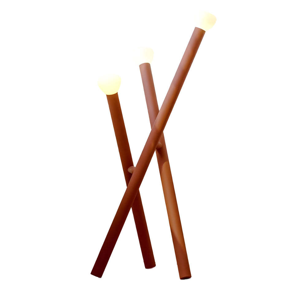 3-light Minimalist Modern Stick Floor Lamp-Lighom