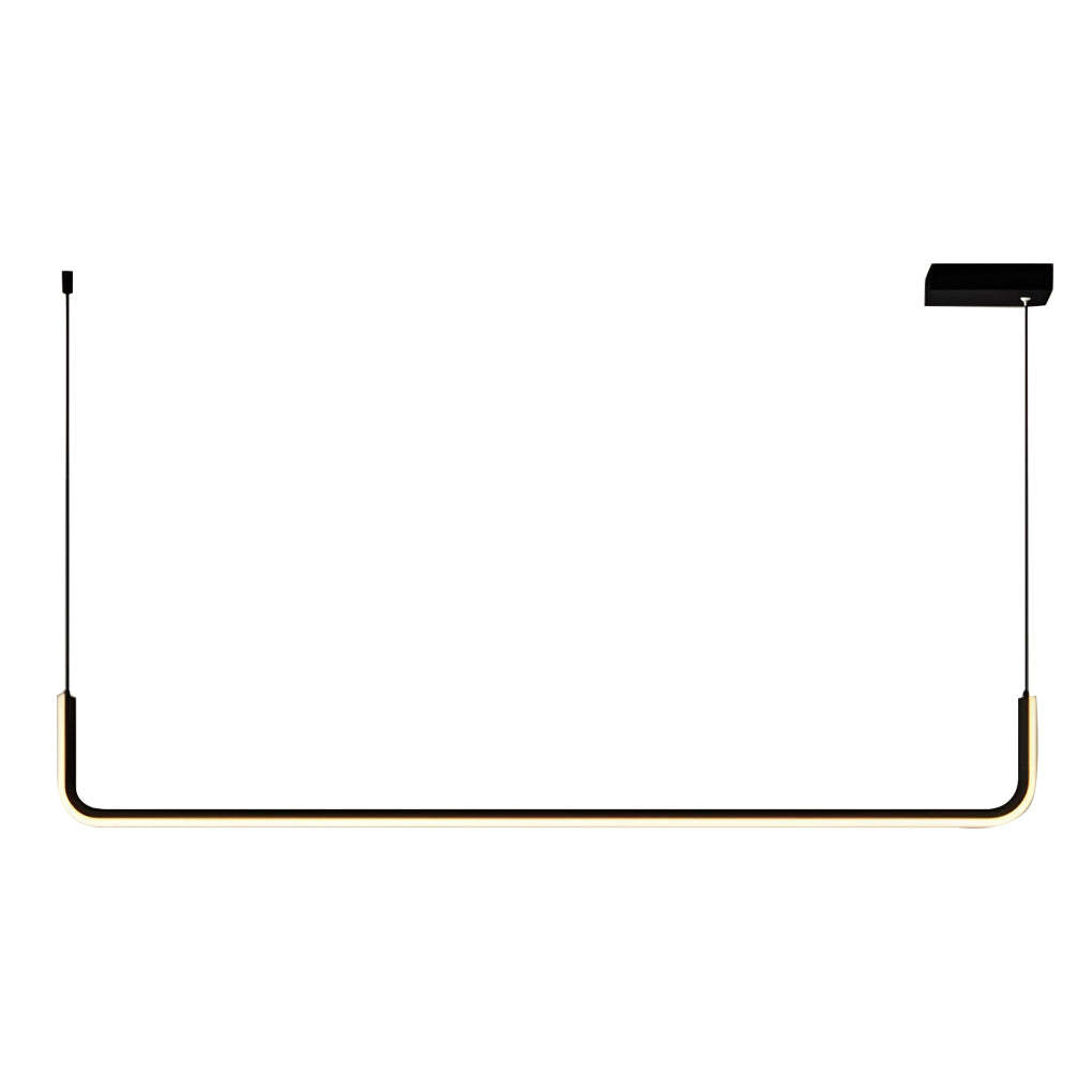 Minimalist Strip 3-Step Dimming LED Black Nordic Pendant