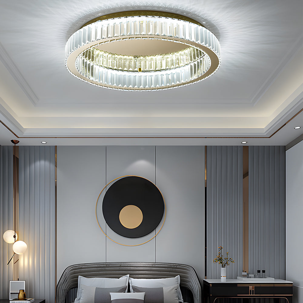 Round Crystal Dimmable LED Post-Modern Ceiling Light