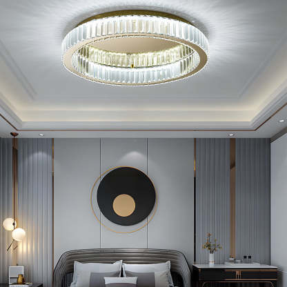 Round Crystal Dimmable LED Post-Modern Ceiling Light