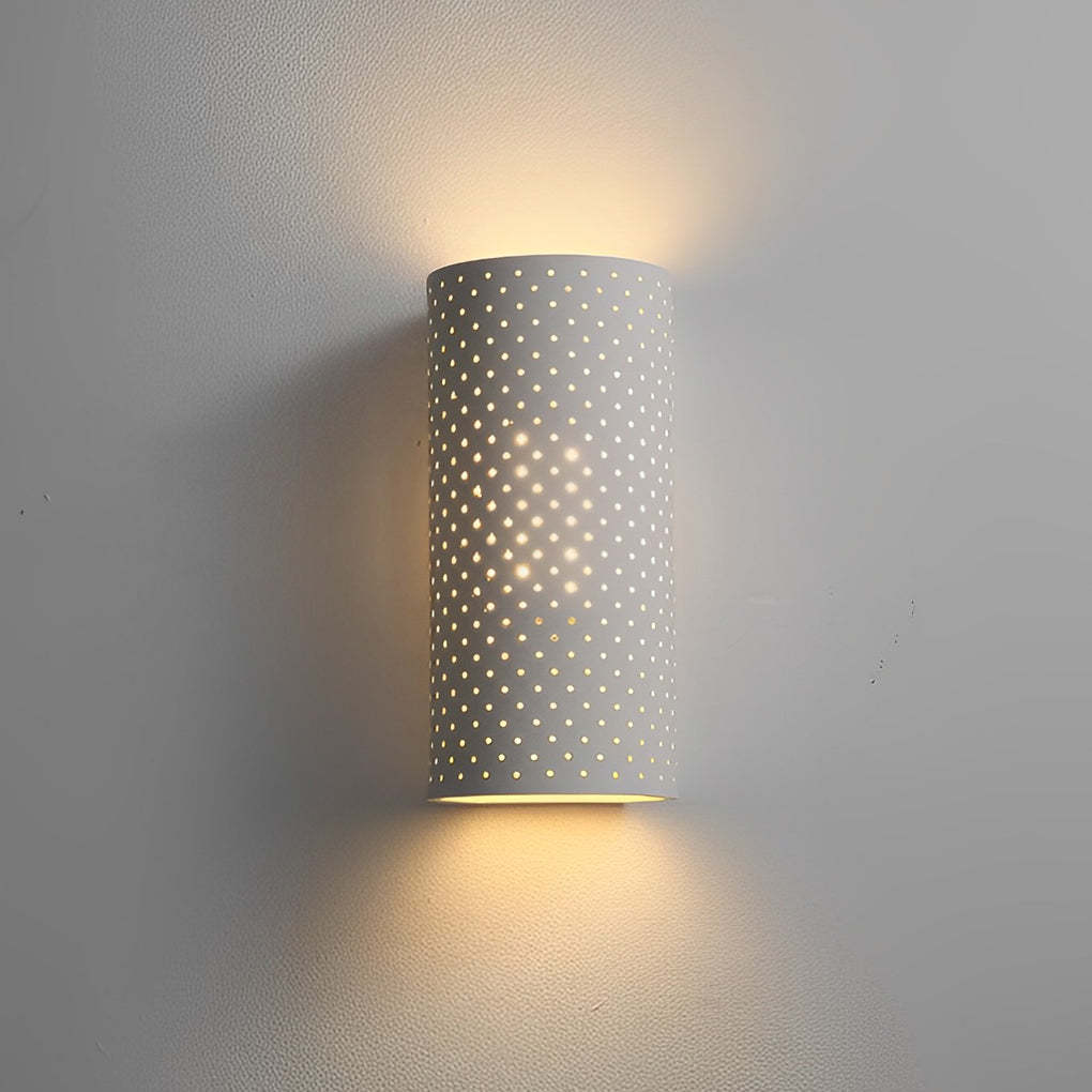 Minimalist Cylindrical Gypsum Waterproof Modern Wall Lamp