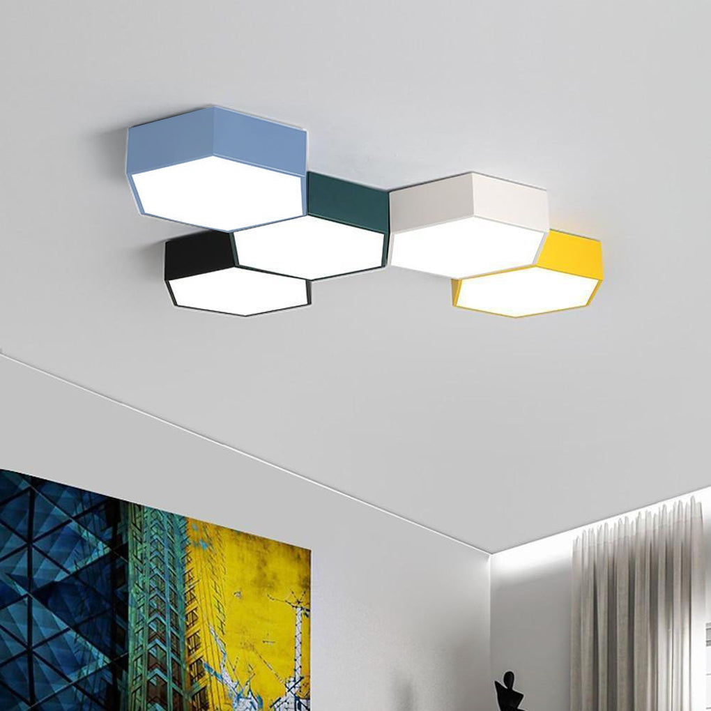 Wireless-Control Modern Flush Mount Ceiling Light