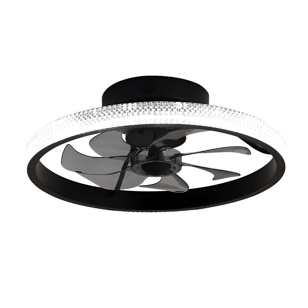 Round Inverter Mute LED Dimmable Bladeless Ceiling Fan