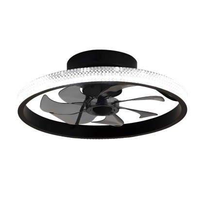 Round Inverter Mute LED Dimmable Bladeless Ceiling Fan