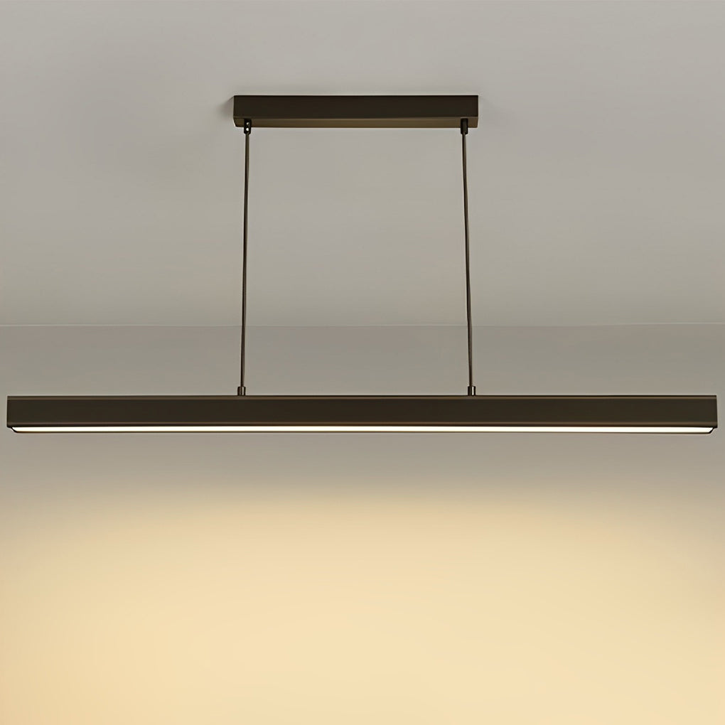 30" Rectangular Modern Black Vintage Pendant