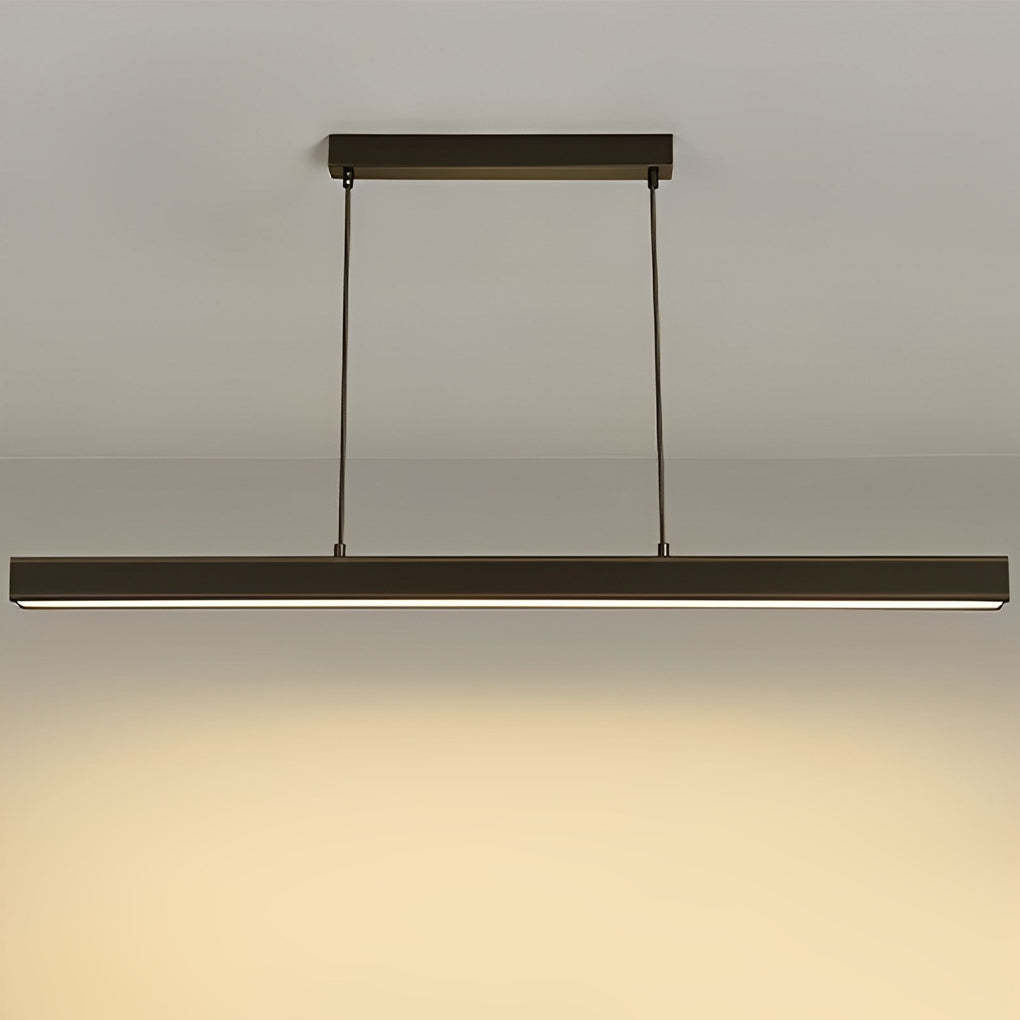 30" Rectangular Modern Black Vintage Pendant
