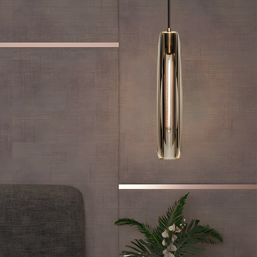Long Crystal Tungsten LED Post-Modern Pendant Light