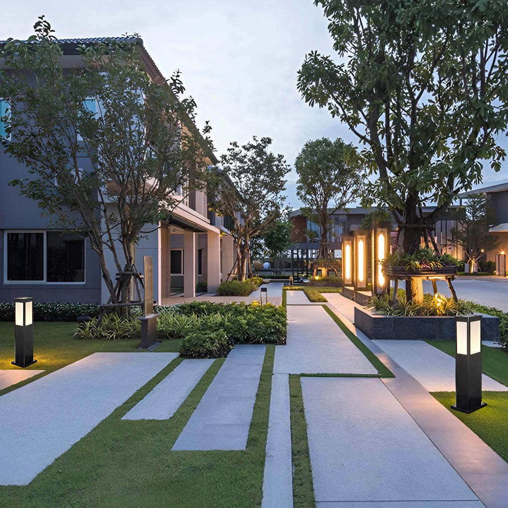 Remote-Controlled Industrial Solar Path Lights Waterproof & Square Outdoor Lighting-Lighom