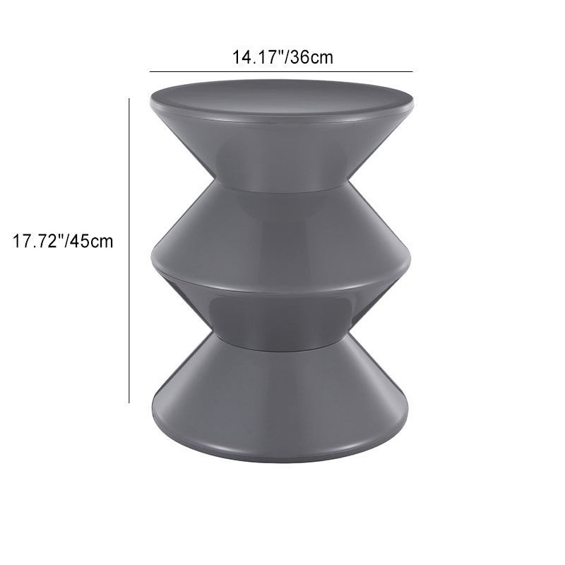 Minimalist Hourglass Plastic Chair — Orange