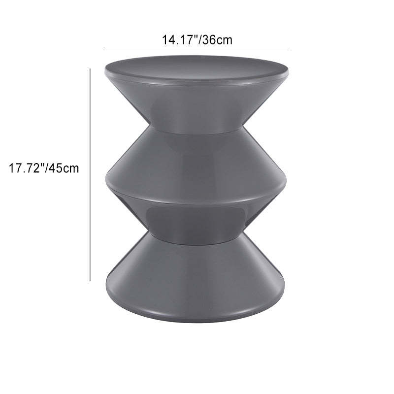 Minimalist Hourglass Plastic Chair — Orange