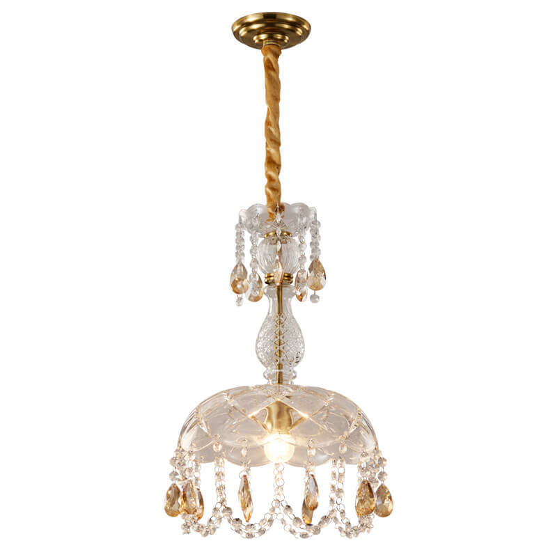 Modern Luxury Crystal Dome Pendant Light