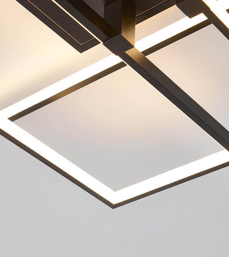 Modern Rectangular Splicing Aluminum LED Flush Mount Light