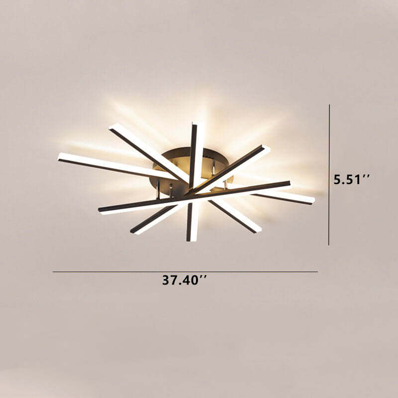 Nordic Line LED Semi-Flush Ceiling Light