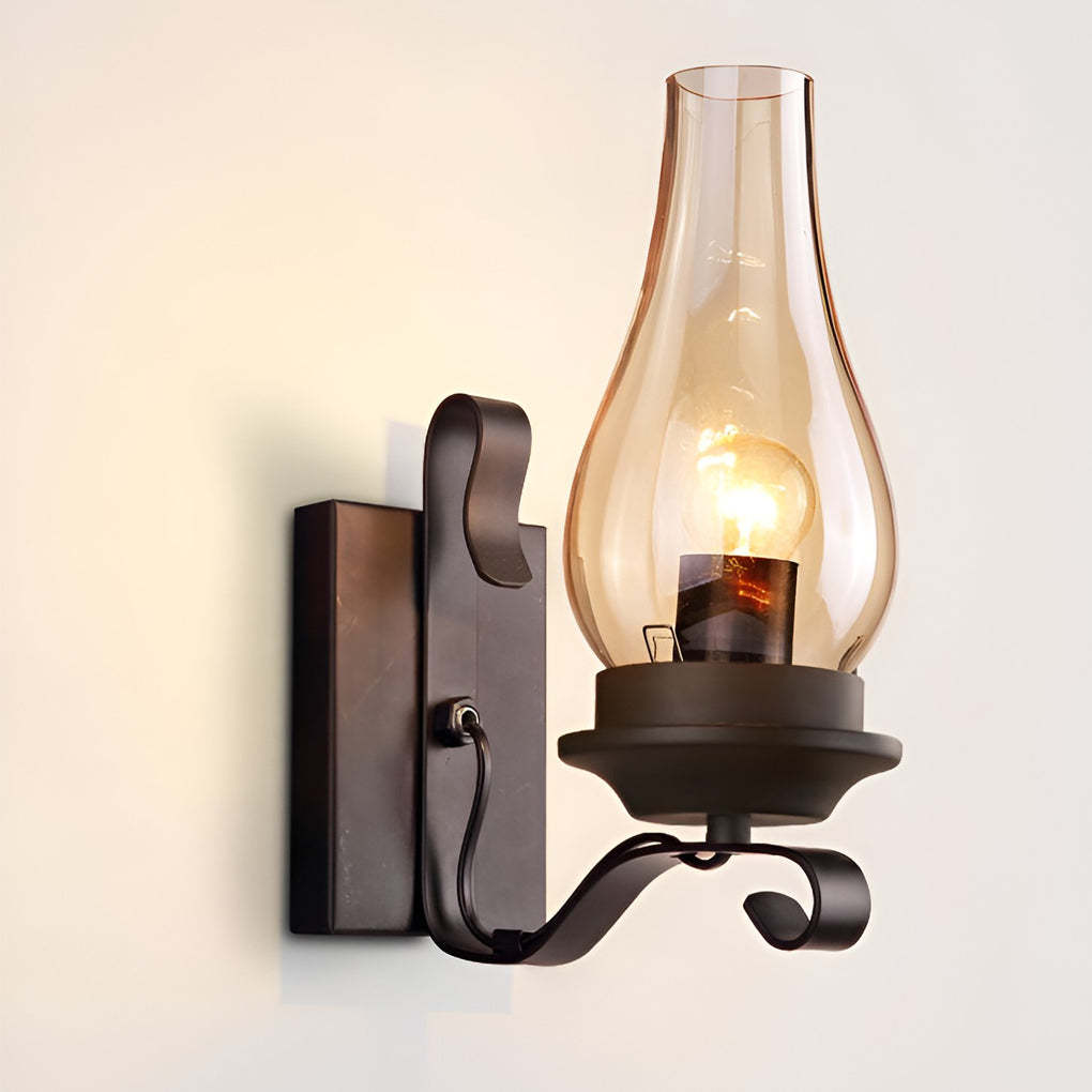 Retro Glass E27 Industrial Wall Lamp Wall Sconces Lighting-Lighom