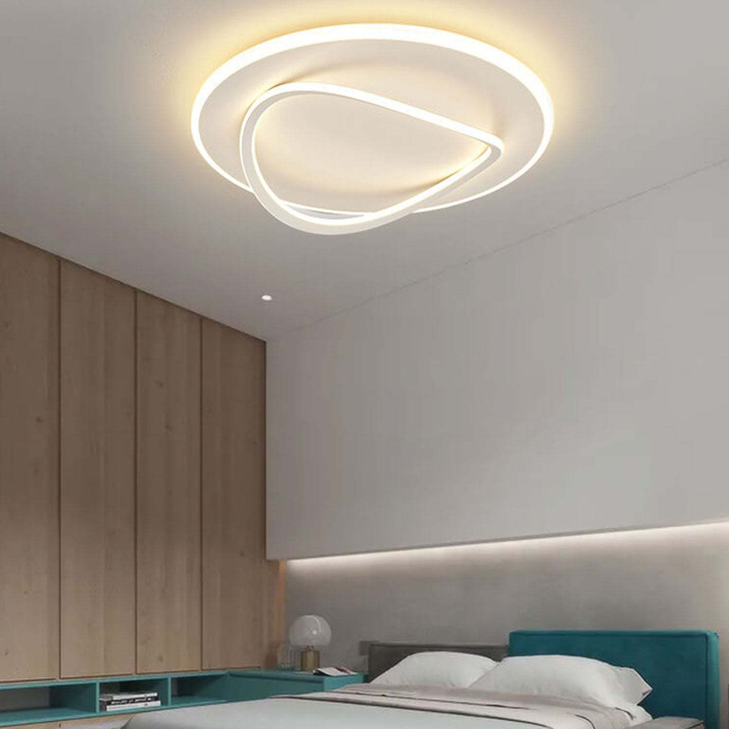 Nordic Minimalist Round Oval LED Flush Mount Light