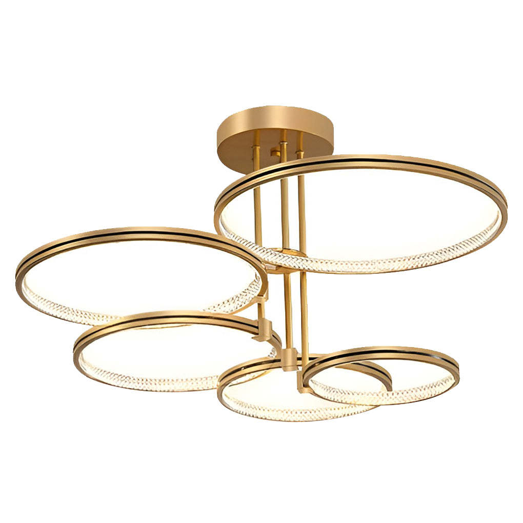 Minimalist Triple Ring Metal Nordic Chandelier