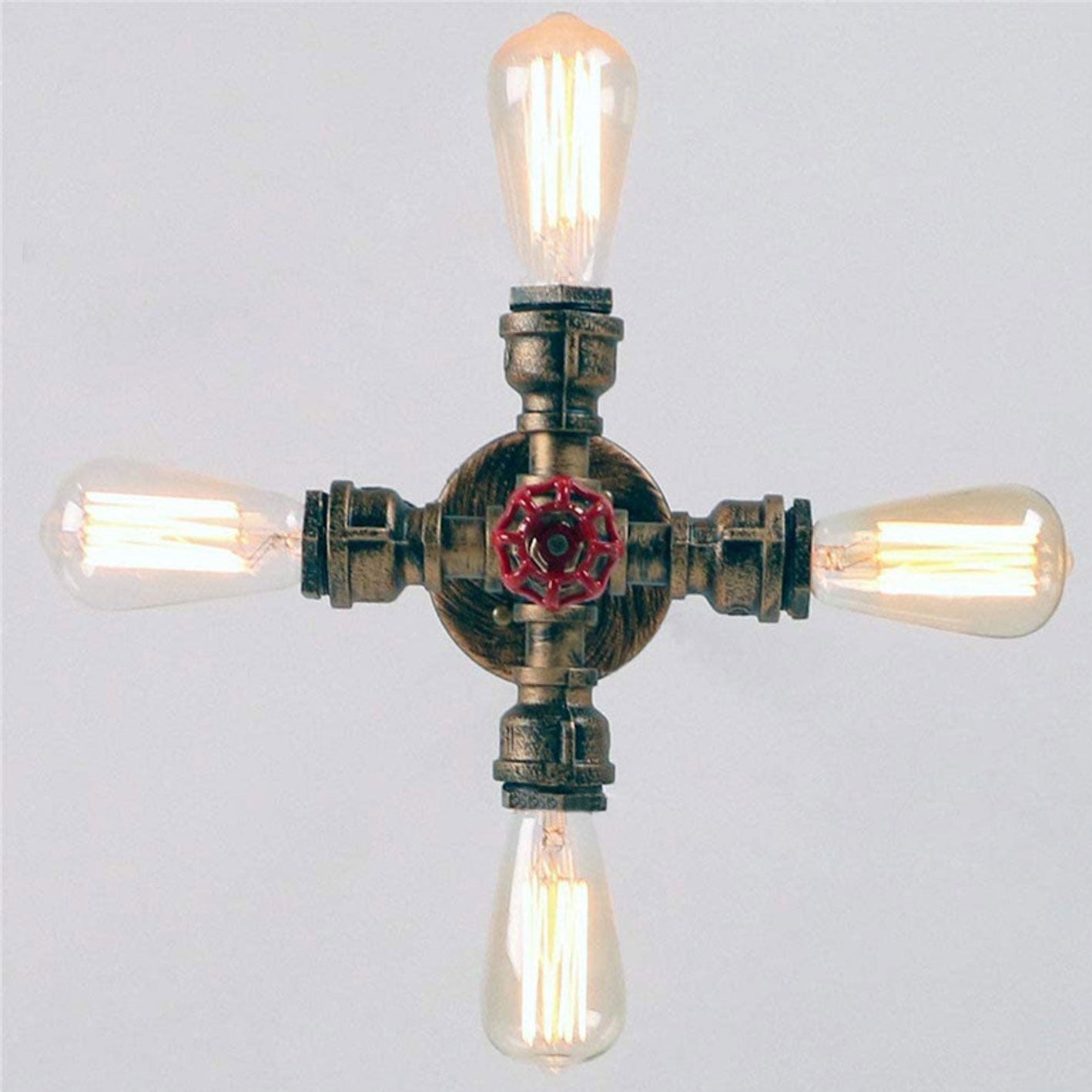 Wrought retro chandeliers in iron — 220V-240V (UK/AU)