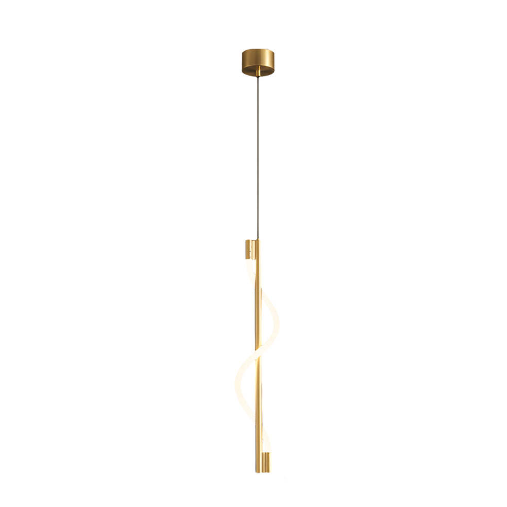 Modern Vertical Spiral Rope LED Dimmable Pendant