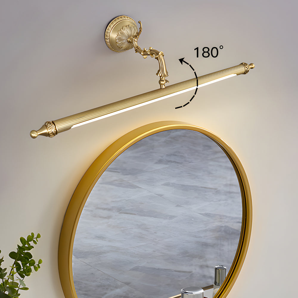 Antique Gold 180�� Rotatable LED Bathroom Vanity Light with Adjustable Ambiance-Lighom