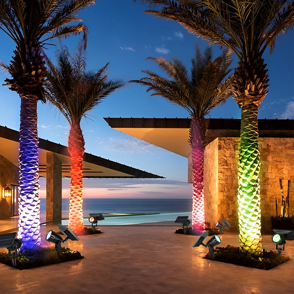 Adjustable Multicolor Dimmable Solar Spotlight