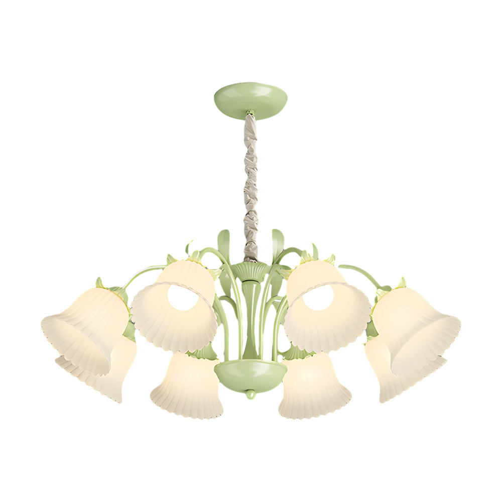 Pastoral White Flower Dimmable French Chandelier