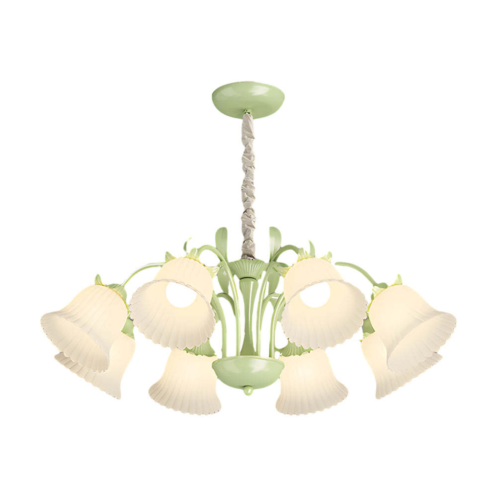 Pastoral White Flower Dimmable French Chandelier