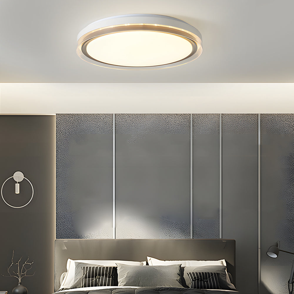 Round Acrylic Dimmable LED White Modern Ceiling Light