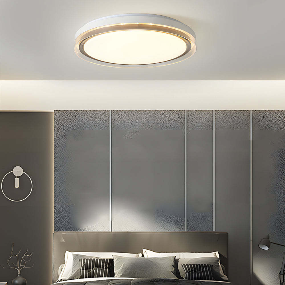 Round Acrylic Dimmable LED White Modern Ceiling Light