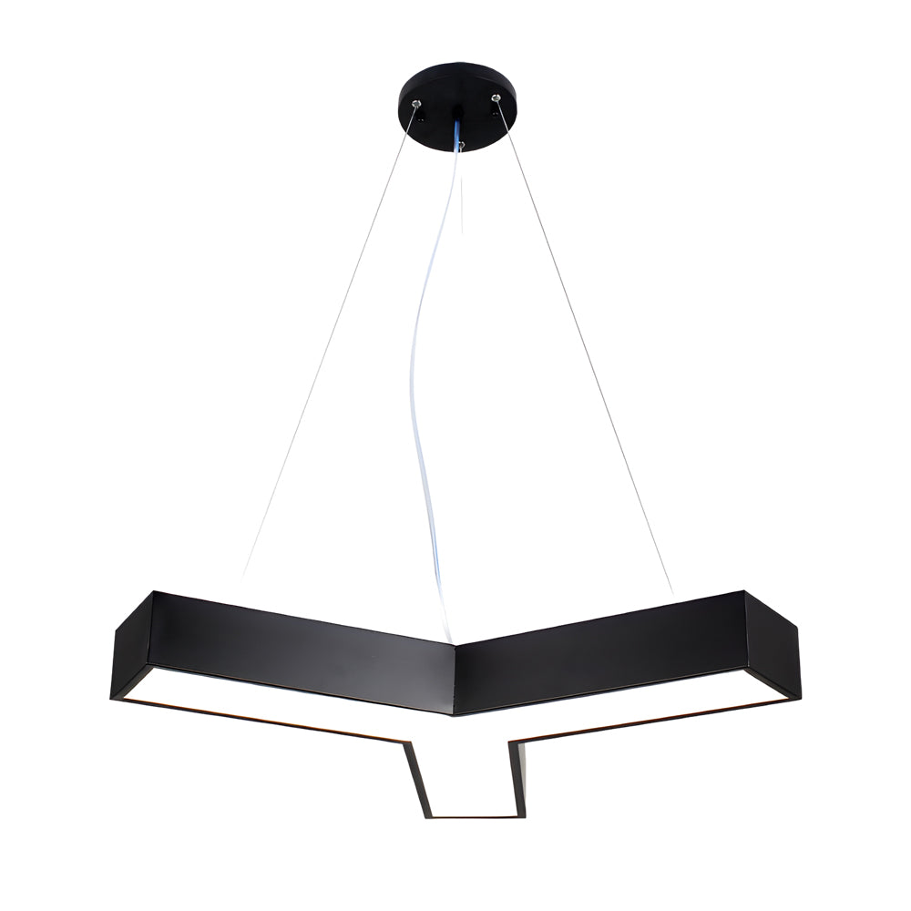 Modern Seamless Y-Shaped Linear LED 4-Piece Office Pendant