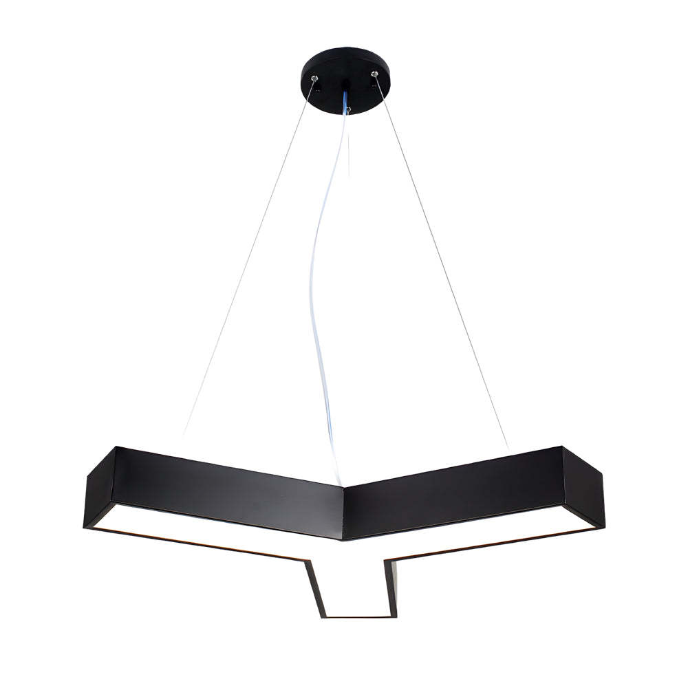 Modern Seamless Y-Shaped Linear LED 4-Piece Office Pendant