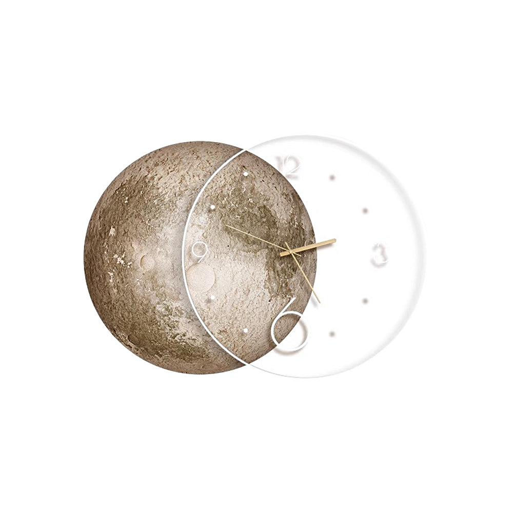 Moon Lunar Wall Clock USB Remote LED Wall Lamp Painting
