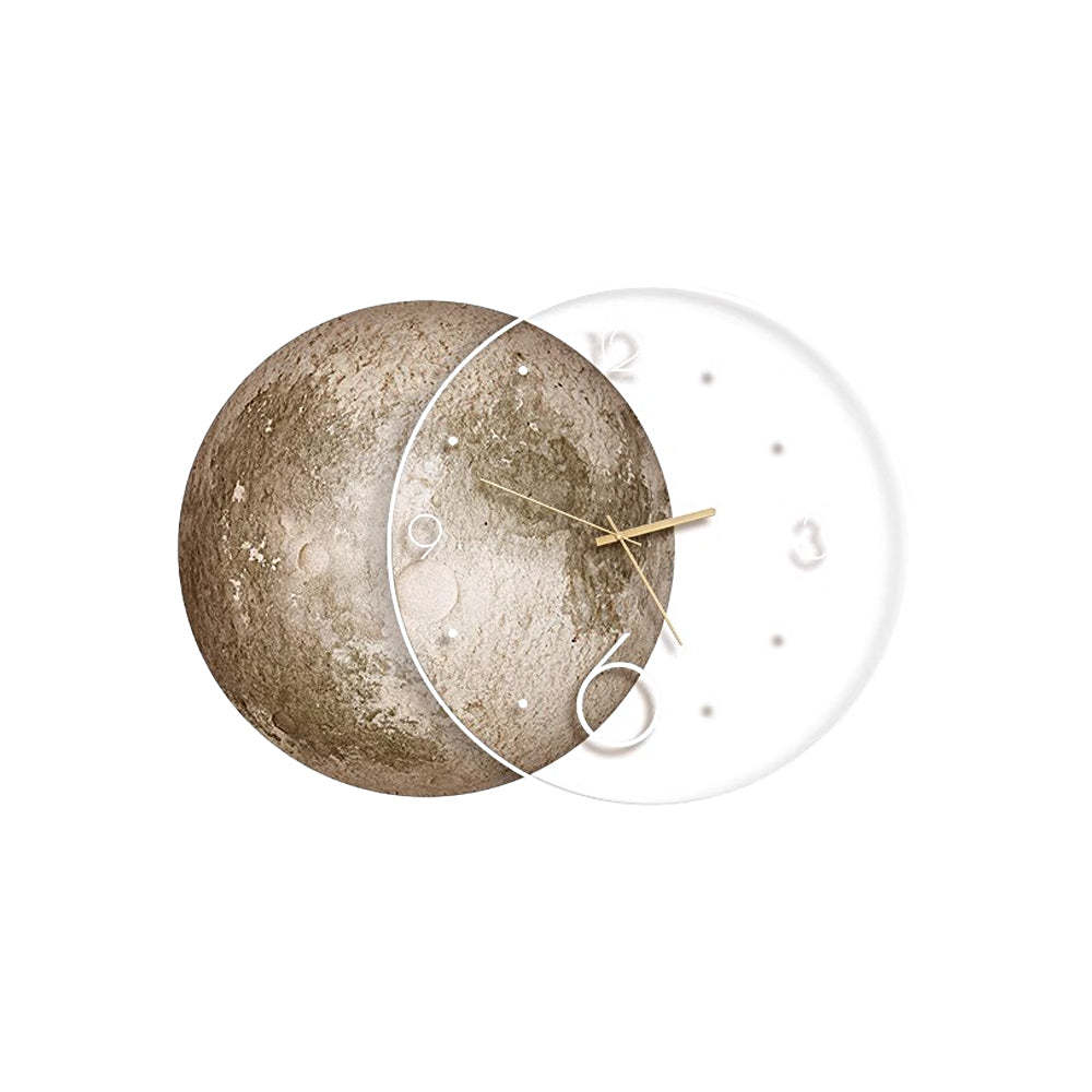 Moon Lunar Wall Clock USB Remote LED Wall Lamp Painting