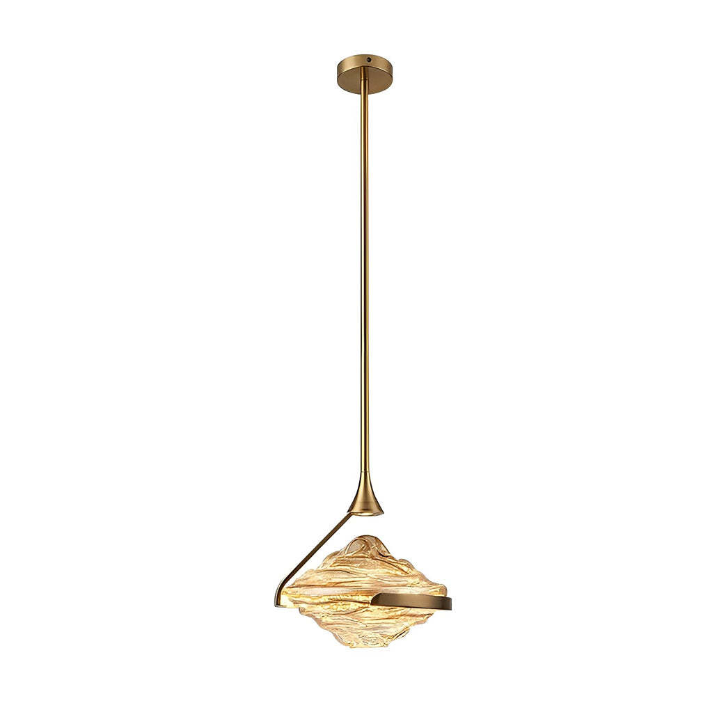 Glass UFO Spinning Top LED Modern Bedside Pendant