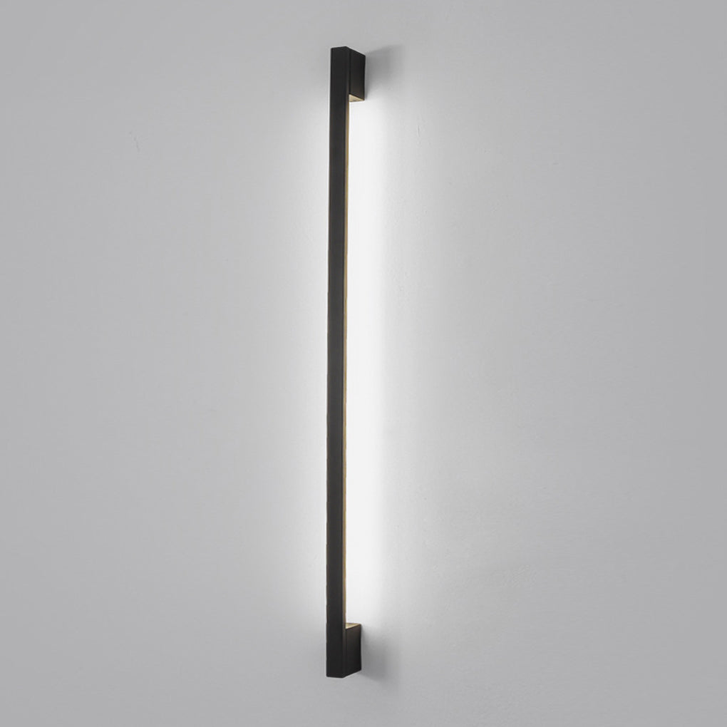 Minimalist Strip Three Step Dimming LED Black Postmodern Wall Lamp-Lighom