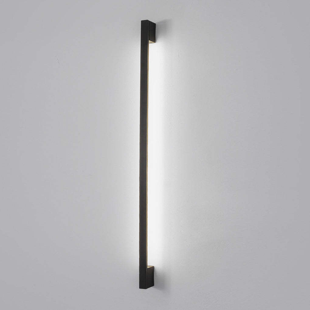 Minimalist Strip Three Step Dimming LED Black Postmodern Wall Lamp-Lighom