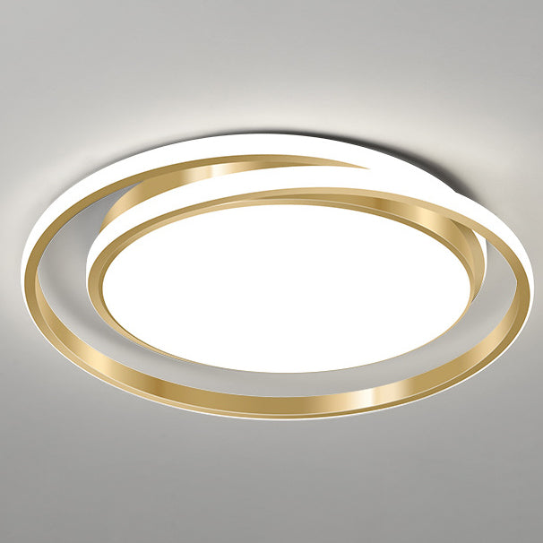 Modern Luxury Golden Circle LED Flush Mount Light