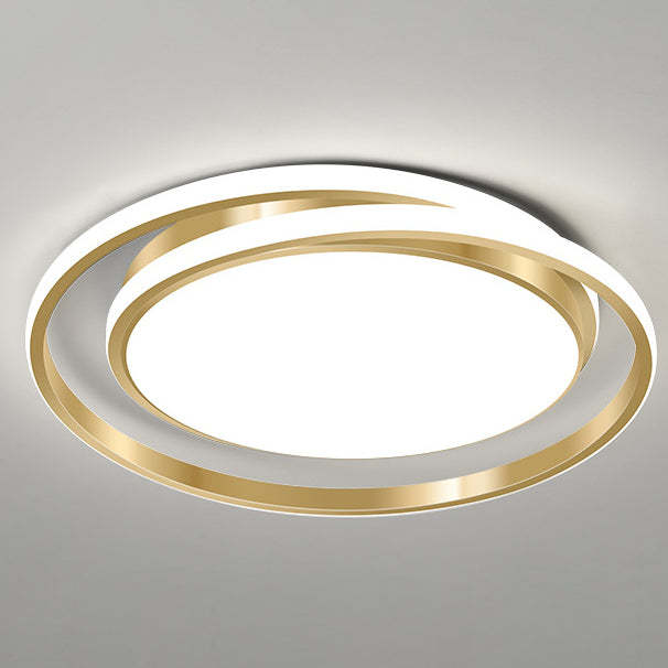Modern Luxury Golden Circle LED Flush Mount Light