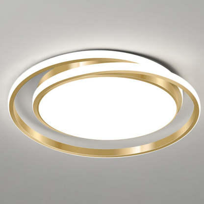 Modern Luxury Golden Circle LED Flush Mount Light