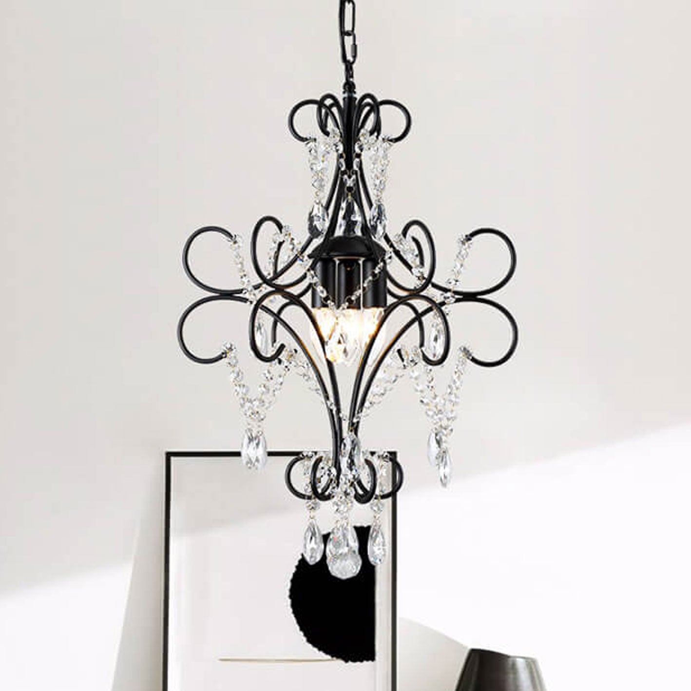 Vintage Luxe Crystal Candle Chandelier