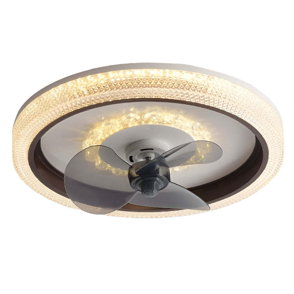Round 360 Rotatable Stepless Dimming LED Ceiling Fan