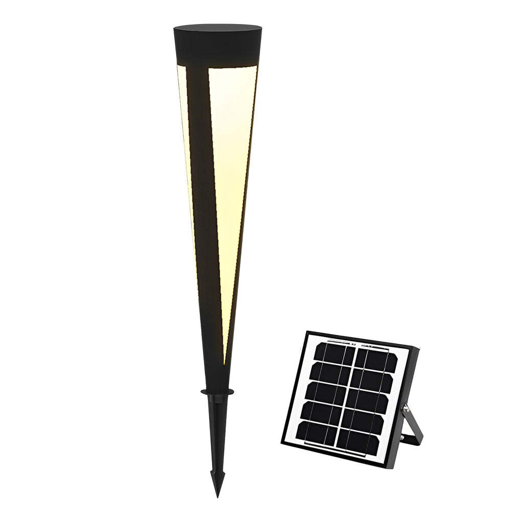 Round Outdoor Waterproof LED Gray Modern Solar Outdoor Lights Lawn Lamp-Lighom
